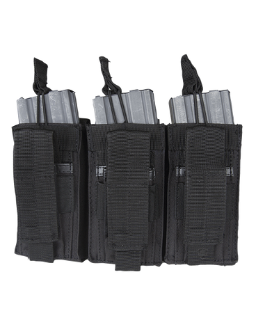 5IVE STAR GEAR OPEN TOP TRIPLE M4/M16 MAG MOLLE POUCH BLACK