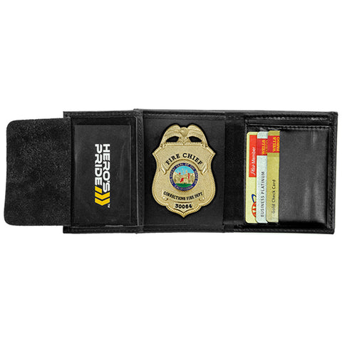 DELUXE TRI-FOLD WALLET WITH RECESSED BADGE CUTOUT (9120)