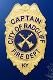 RADCLIFF FIRE DEPT BADGES (STYLE S182)