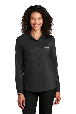 ALTEC TEAMWORKS Port Authority Ladies Long Sleeve Performance Staff Shirt Black (LW401)