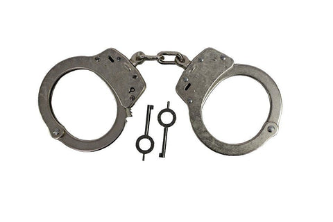 LMYTS - SMITH & WESSON MODEL 100 NICKEL FINISH HANDCUFFS (350103)