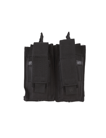 5IVE STAR GEAR OPEN TOP DOUBLE M4 MAG MOLLE POUCH BLACK