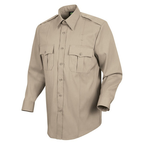 HORACE SMALL SENTRY LS SHIRT WITH ZIPPER SILVER TAN 