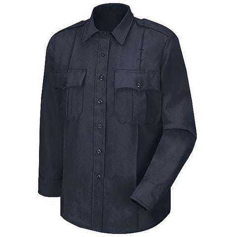 XYZ-Men's New Generation Stretch Uniform Long Sleeve Shirt(Dark Navy, HS1445)