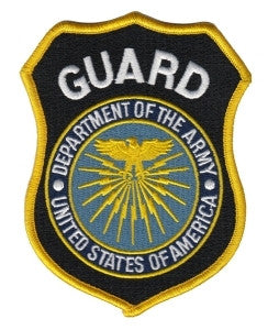 HERO'S PRIDE GUARD DEPT. OF ARMY  PATCH3 3/4 X 4 5/8 FULL COLOR SEW ON 