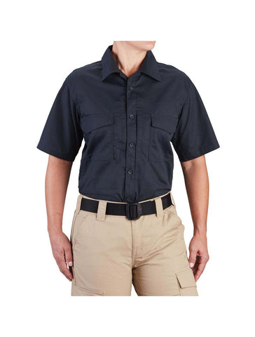 XYZ-Women's RevTac Shirt - Short Sleeve(Dark Navy, F5316)